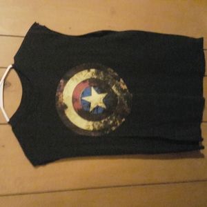 Captain America what if t-shirt with the sleeves cut out